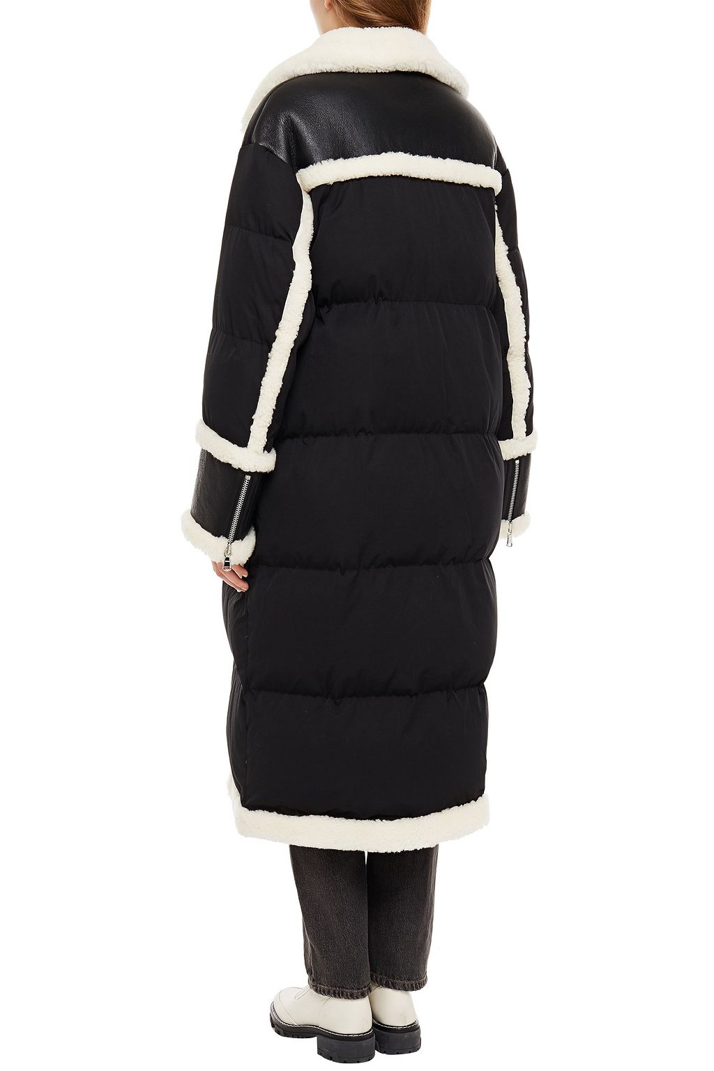 STAND STUDIO Shearling-lined quilted shell coat