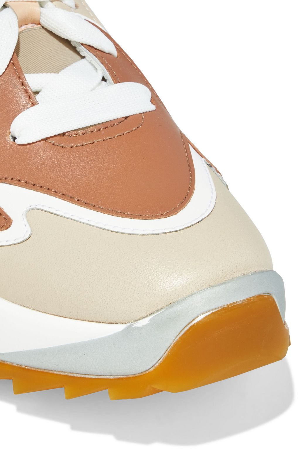 SERGIO ROSSI Sergio Extreme leather and neoprene exaggerated-sole sneakers