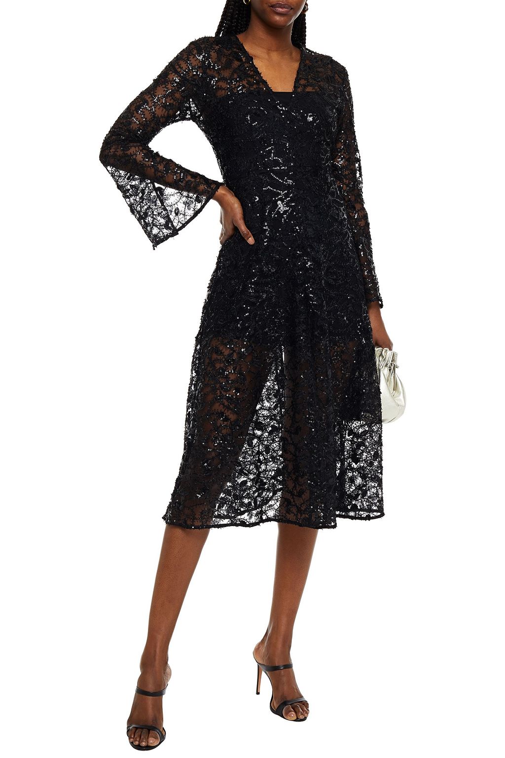 ROTATE BIRGER CHRISTENSEN Number 21 embellished tulle midi dress