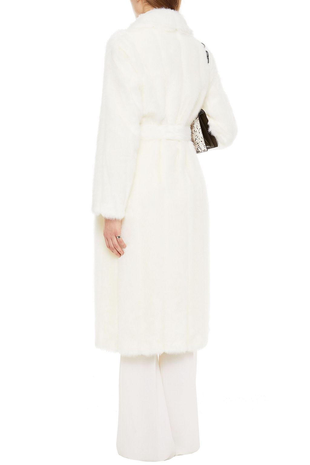 STAND STUDIO Belted faux fur coat