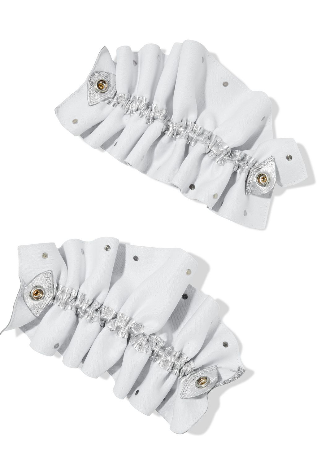 SERGIO ROSSI Extreme Ruffle crystal-embellished glittered stretch-knit appliqués