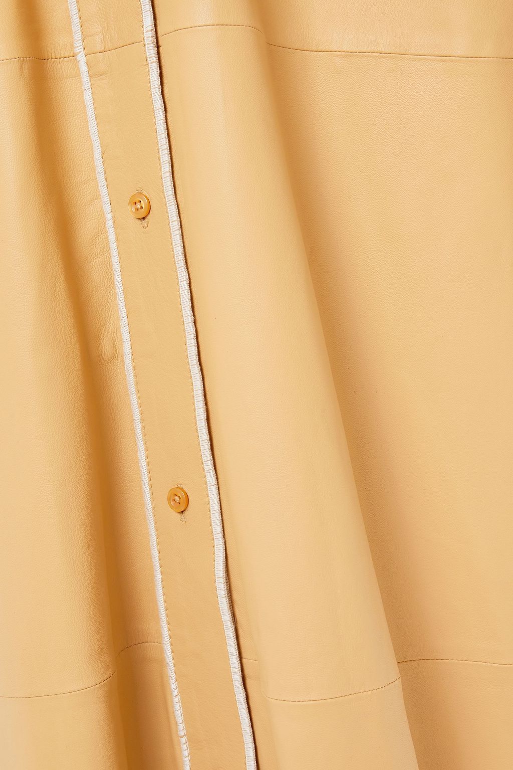 STAND STUDIO Oversized leather midi shirt dress