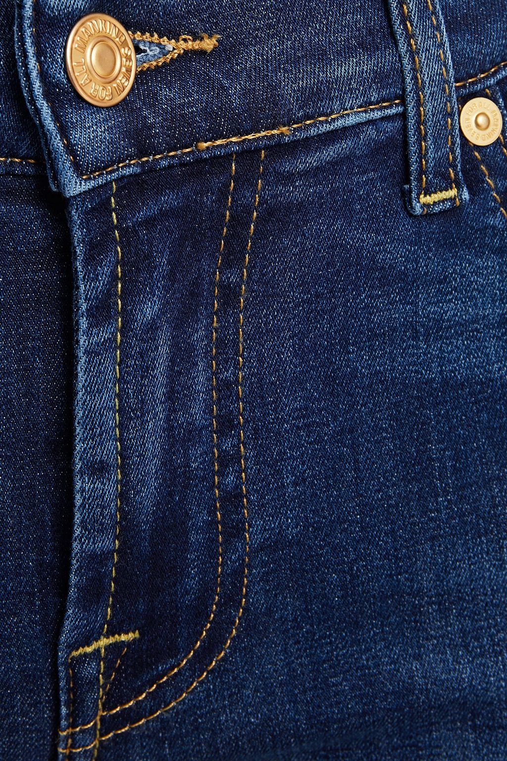 7 FOR ALL MANKIND Faded mid-rise slim-leg jeans