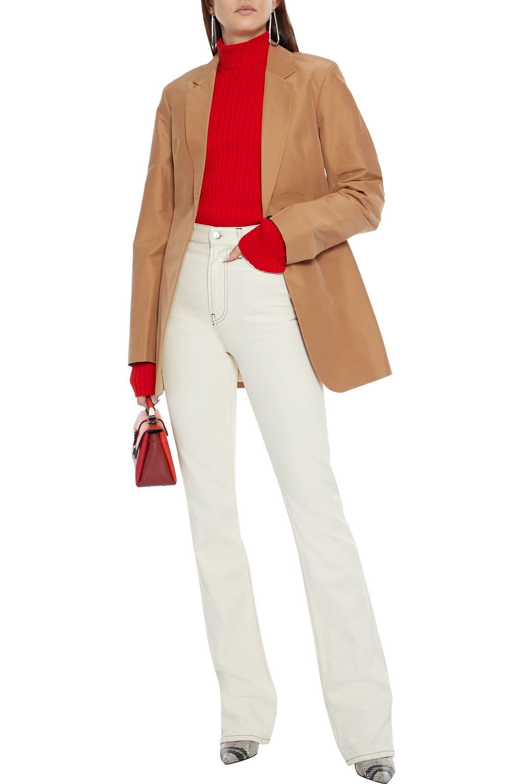 VICTORIA BECKHAM Cotton and silk-blend taffeta jacket