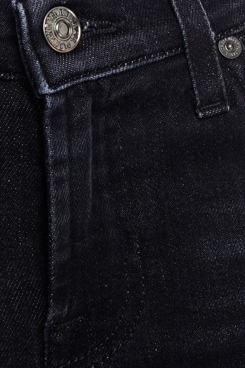 7 FOR ALL MANKIND Cropped mid-rise slim-leg jeans