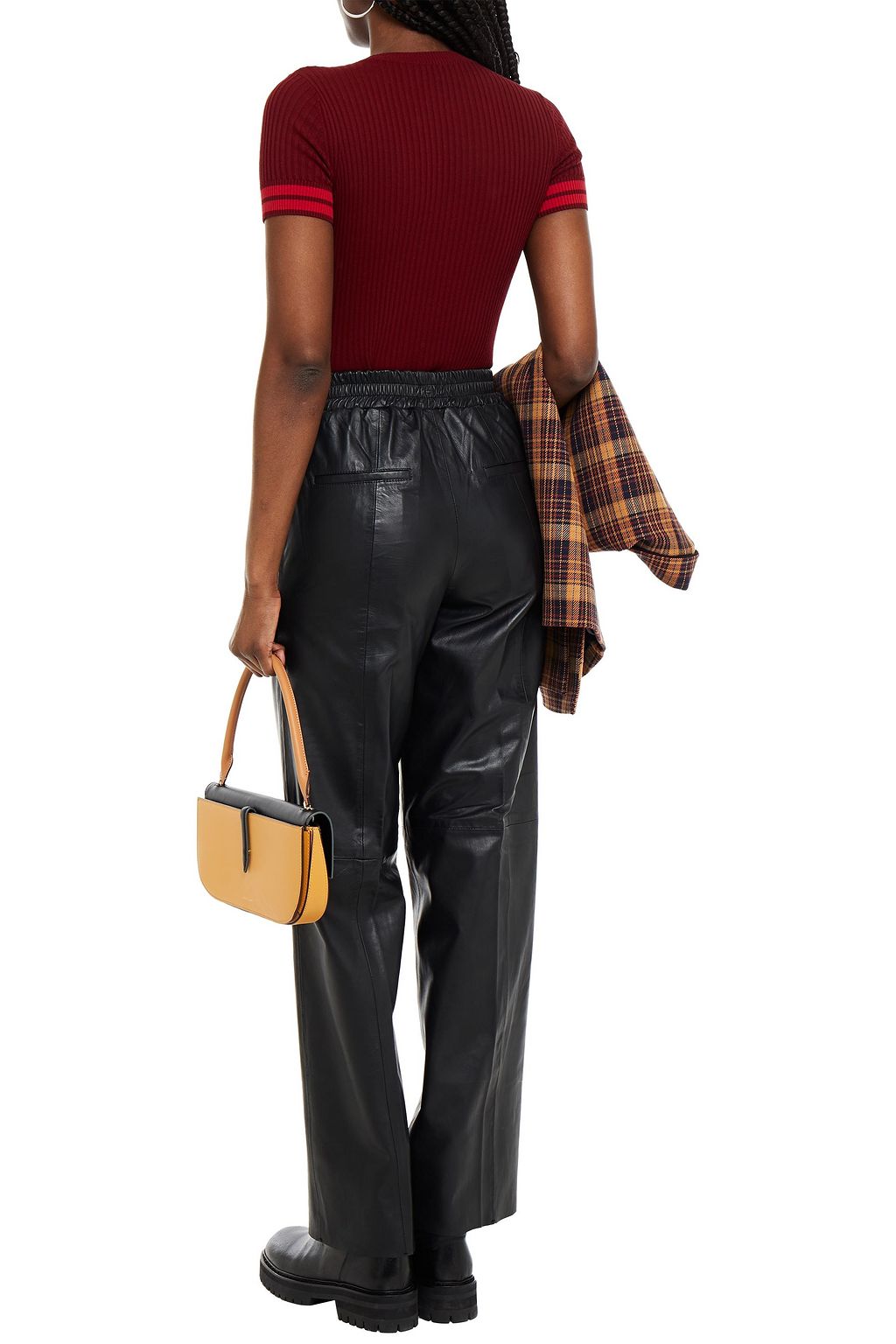 REMAIN BIRGER CHRISTENSEN Leather wide-leg pants