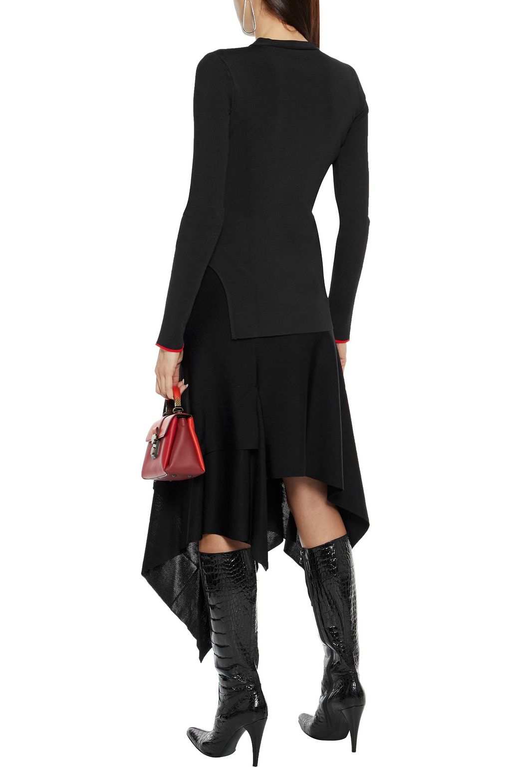 VICTORIA BECKHAM Cutout stretch-knit top