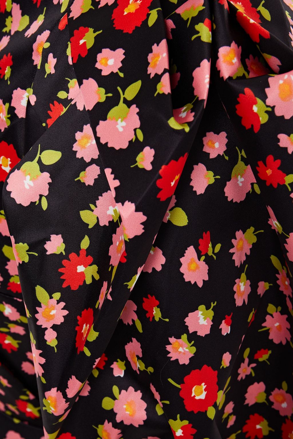 ROTATE BIRGER CHRISTENSEN Pauline flared floral-print duchesse-satin mini dress