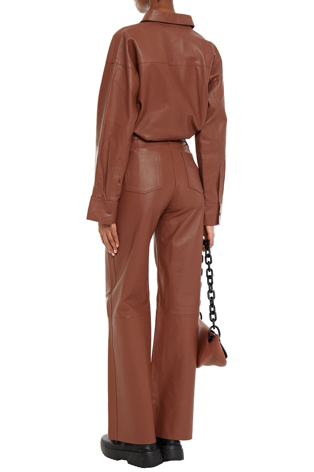 STAND STUDIO Leather wide-leg pants