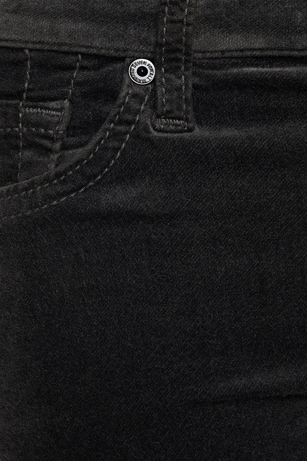 7 FOR ALL MANKIND Cotton-blend velvet skinny pants