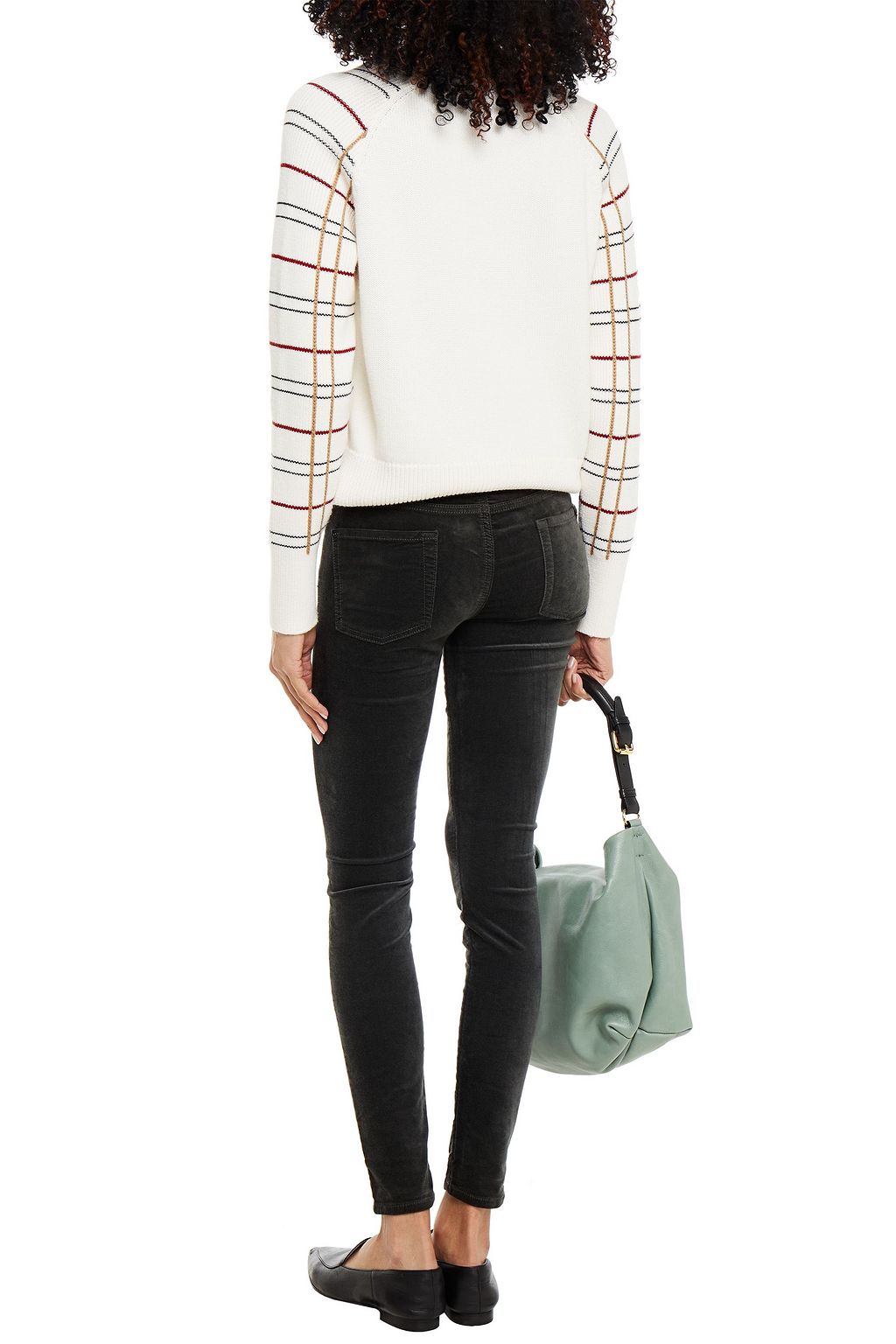 7 FOR ALL MANKIND Cotton-blend velvet skinny pants