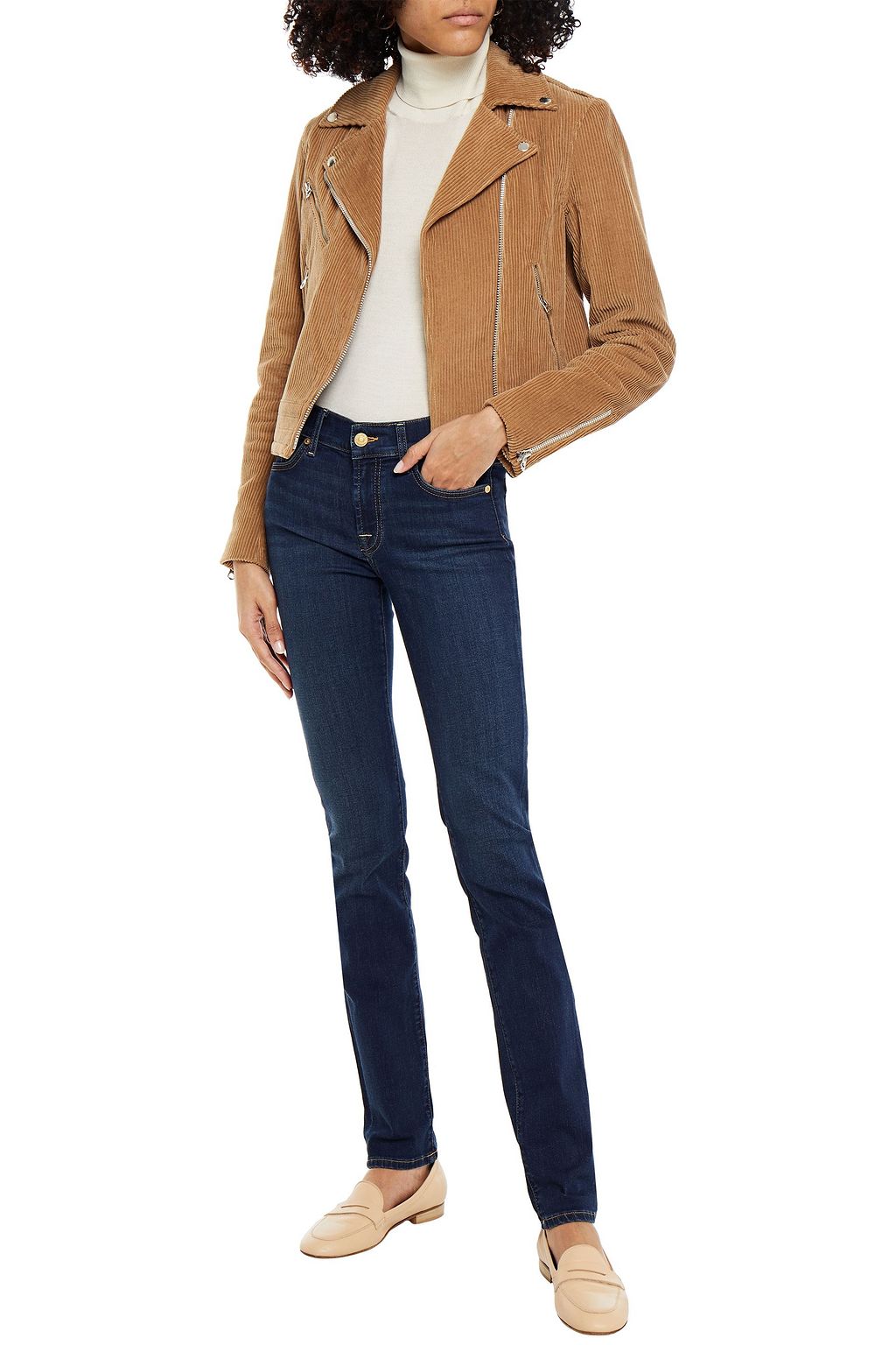 7 FOR ALL MANKIND 미드라이즈 스키니 진