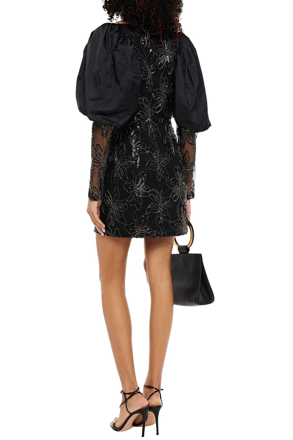 ROTATE BIRGER CHRISTENSEN Taffeta-paneled embellished embroidered tulle mini dress