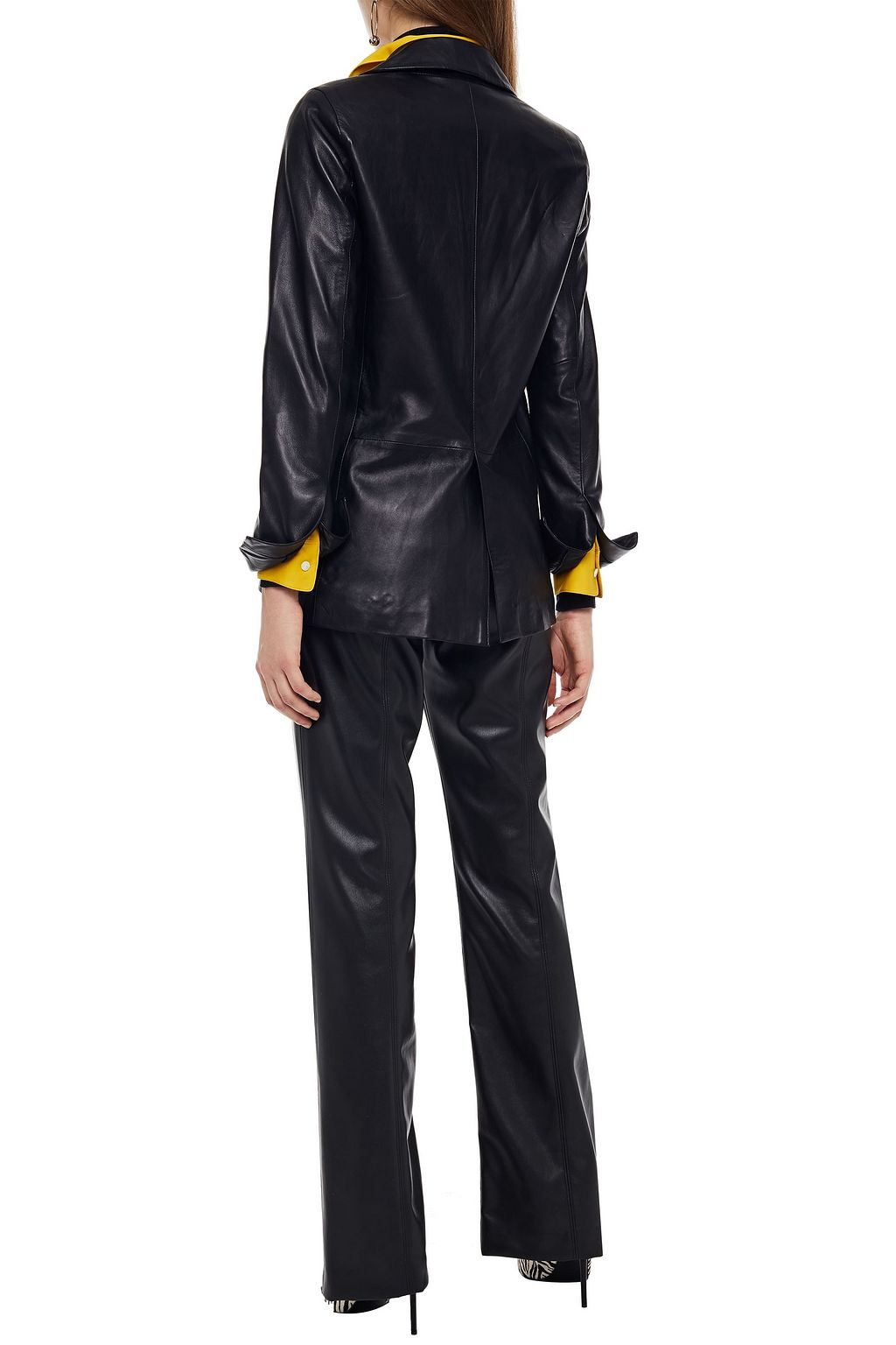 STAND STUDIO + Pernille Teisbaek Cassidy double-breasted leather blazer
