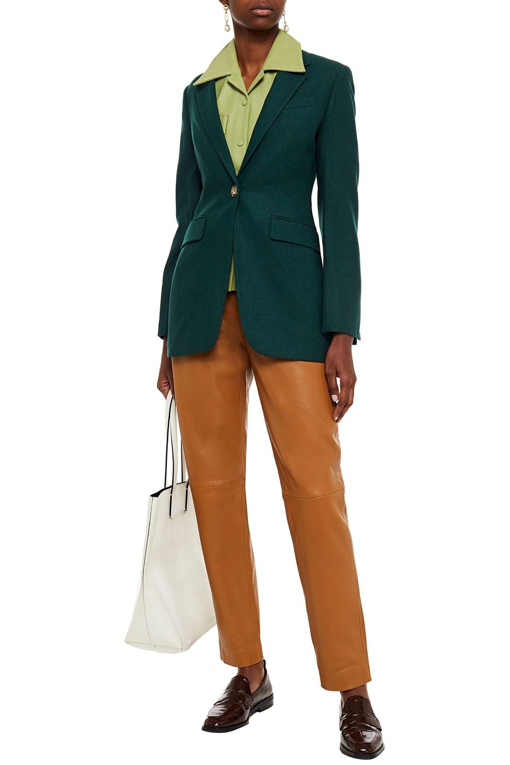 كحلي بليزر من قماش الفانلة القطني بنقش مربعات 70 تخفيض يصل إلى The Outnet Current Elliott The Outnet