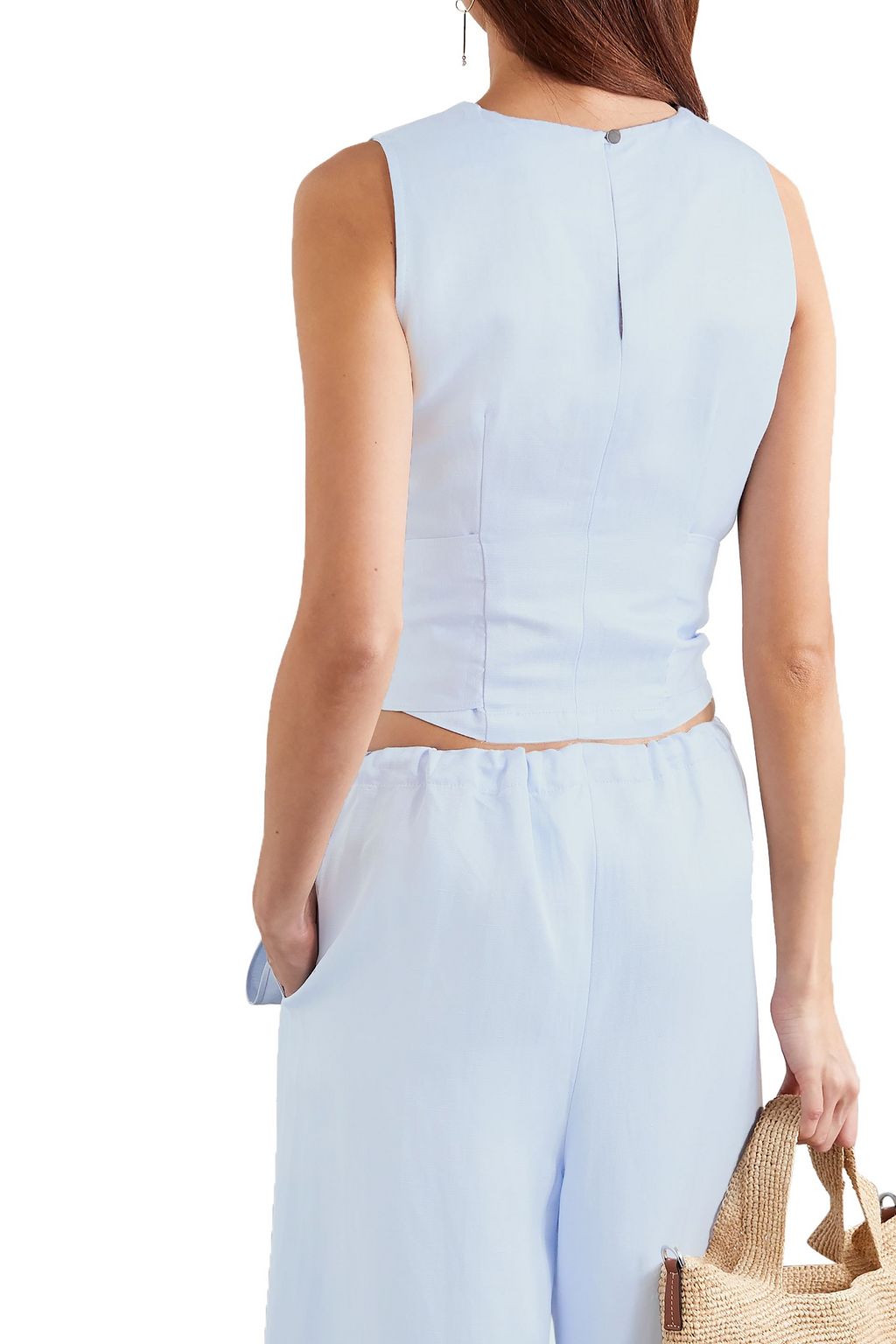BONDI BORN Belted woven top