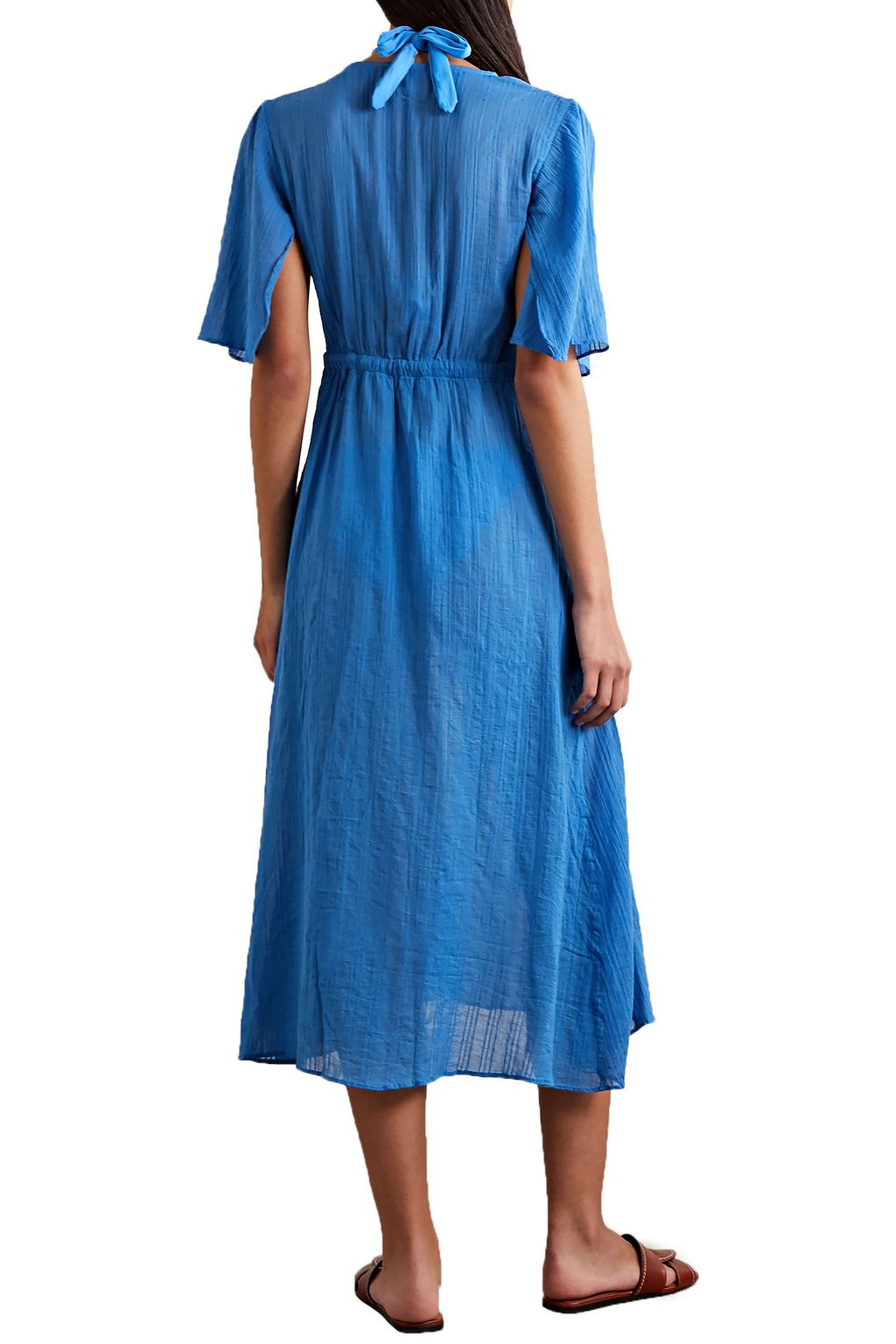 VIX PAULA HERMANNY Malia cotton-jacquard midi dress