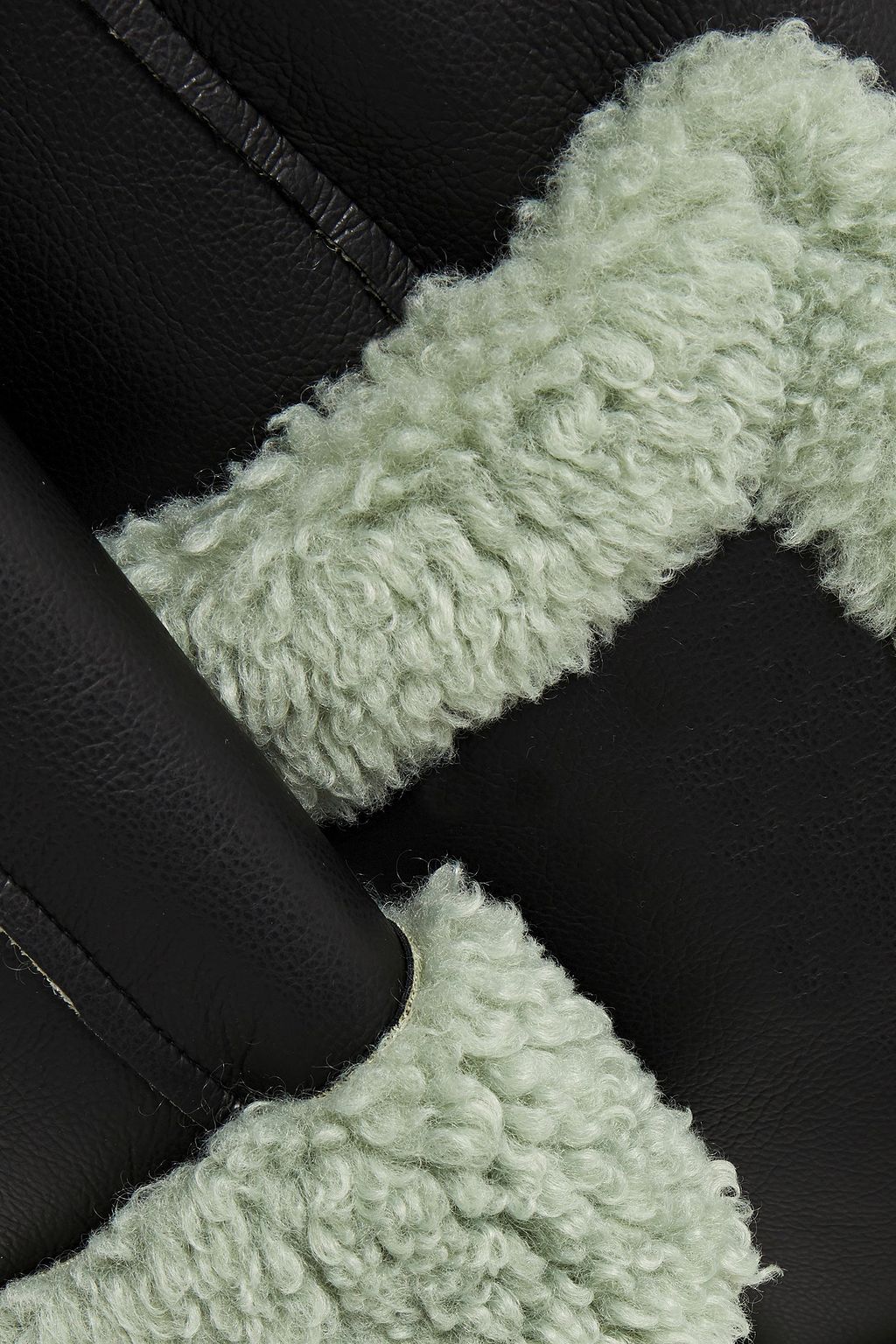 STAND STUDIO Two-tone faux shearling coat