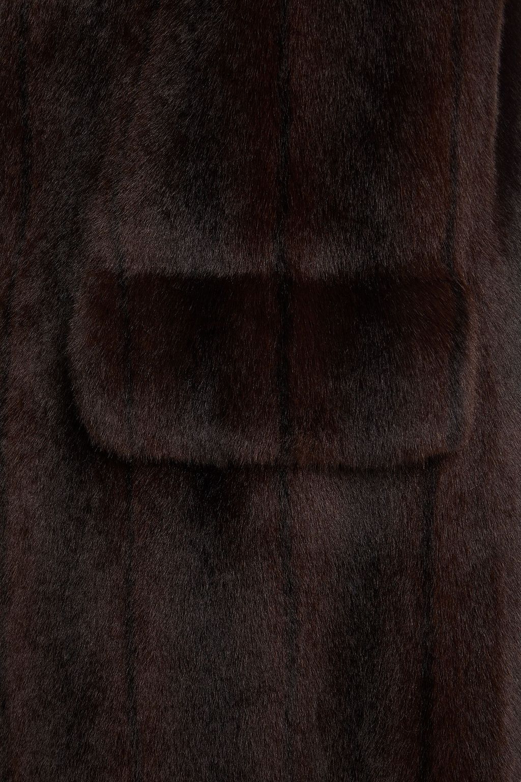 STAND STUDIO Oversized striped faux fur coat