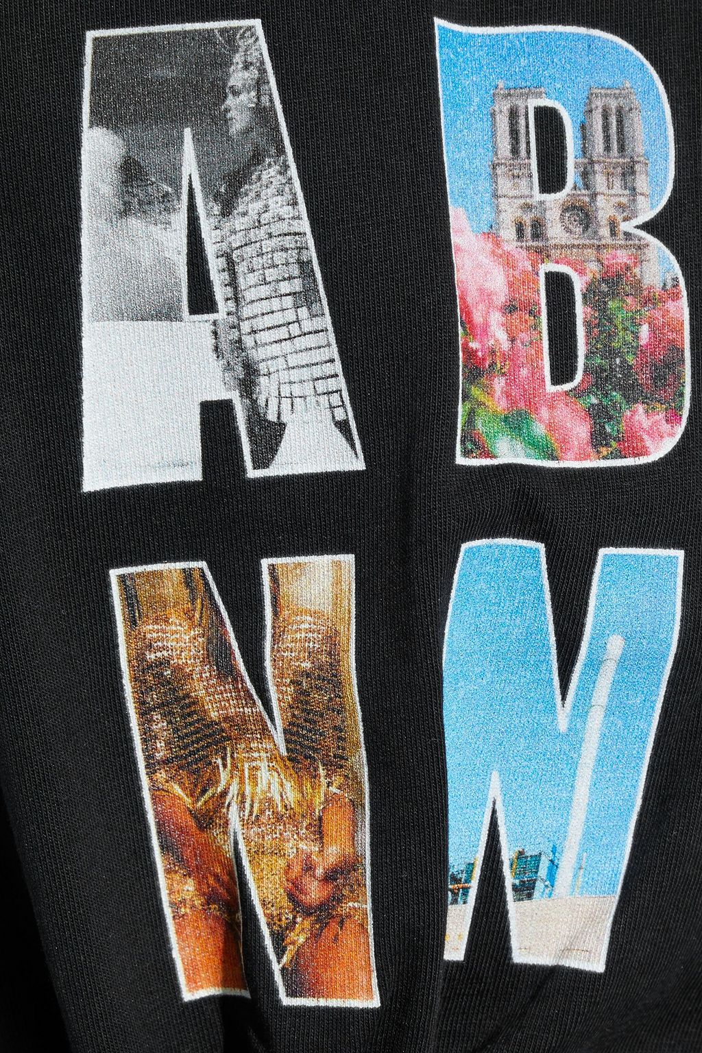 RABANNE Ring-embellished printed organic cotton-jersey T-shirt
