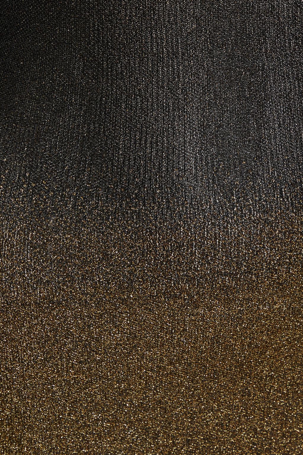 RABANNE Metallic dégradé knitted maxi dress