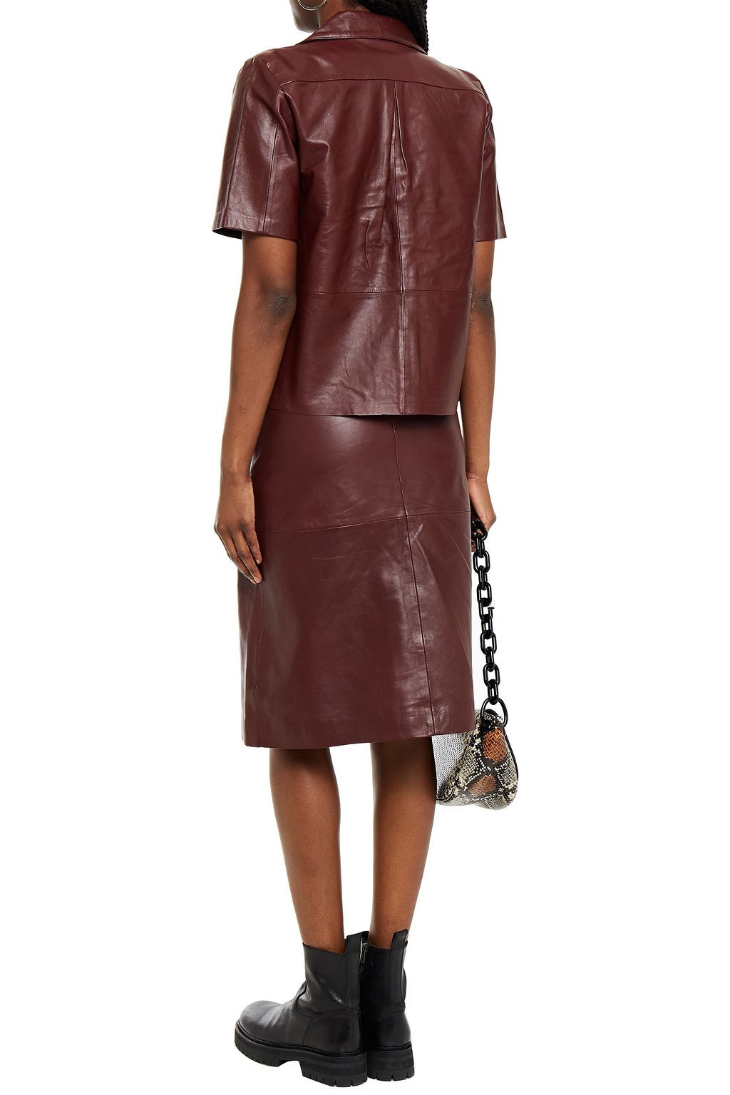 REMAIN BIRGER CHRISTENSEN Bellis leather skirt