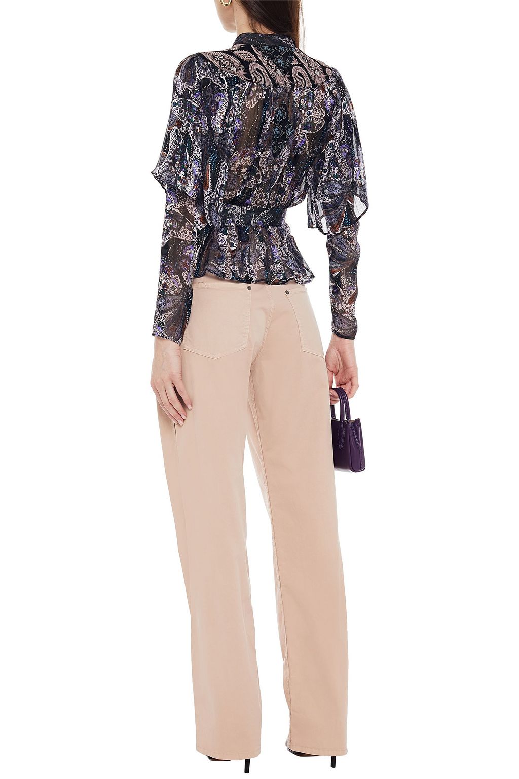 ETRO Cotton-blend twill straight-leg pants