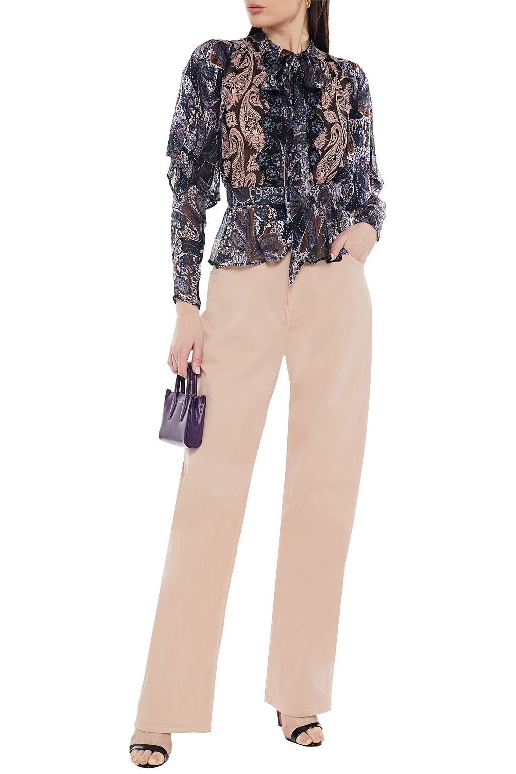 ETRO Cotton-blend twill straight-leg pants