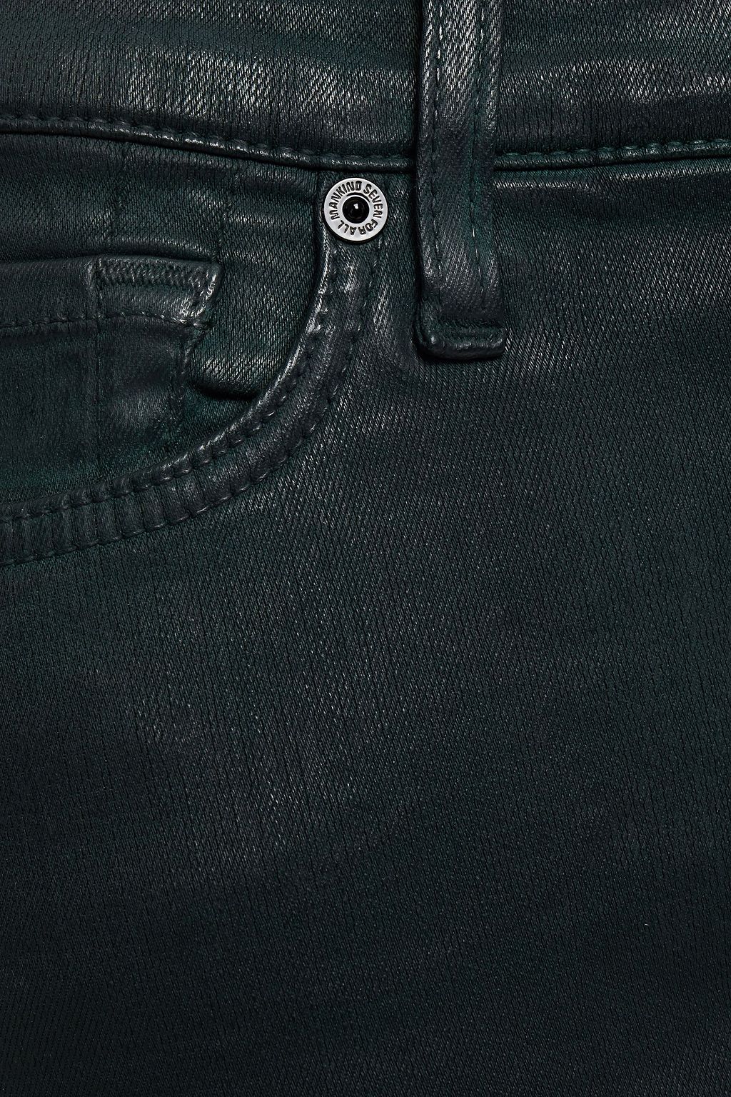 7 FOR ALL MANKIND Coated mid-rise skinny jeans