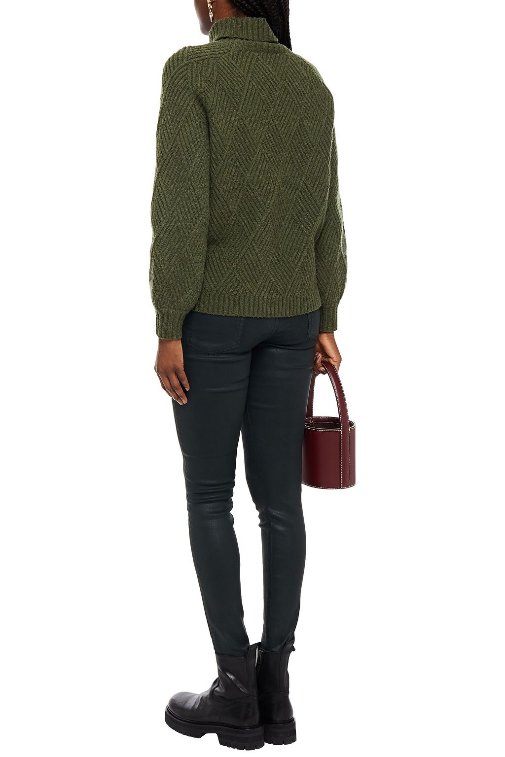 7 FOR ALL MANKIND Coated mid-rise skinny jeans