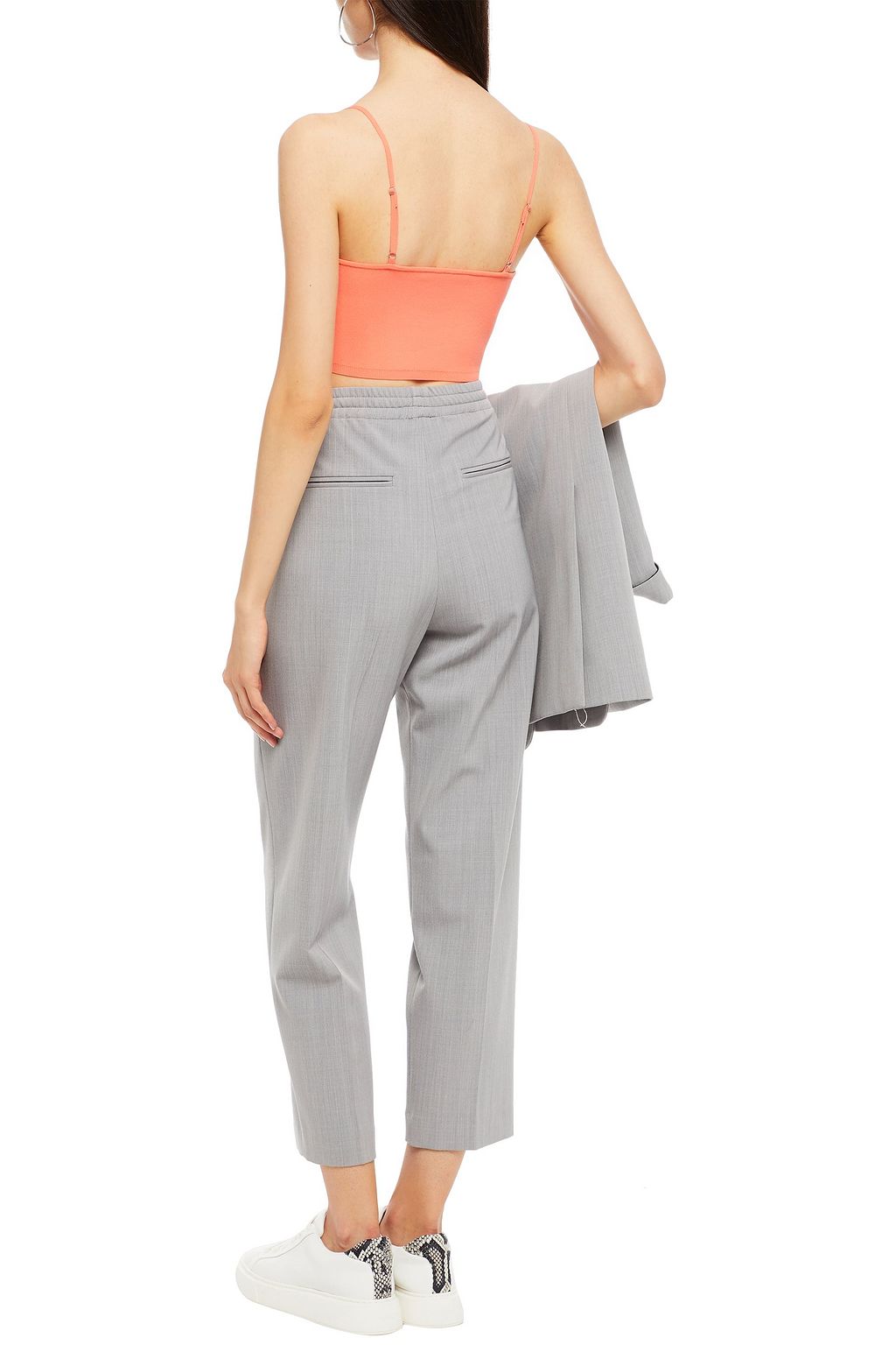 ALEXANDERWANG.T Cropped stretch-knit bra top