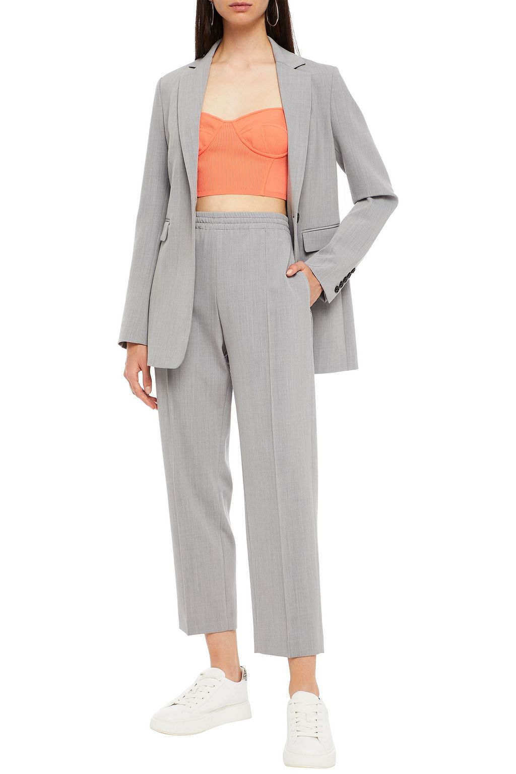ALEXANDERWANG.T Cropped stretch-knit bra top