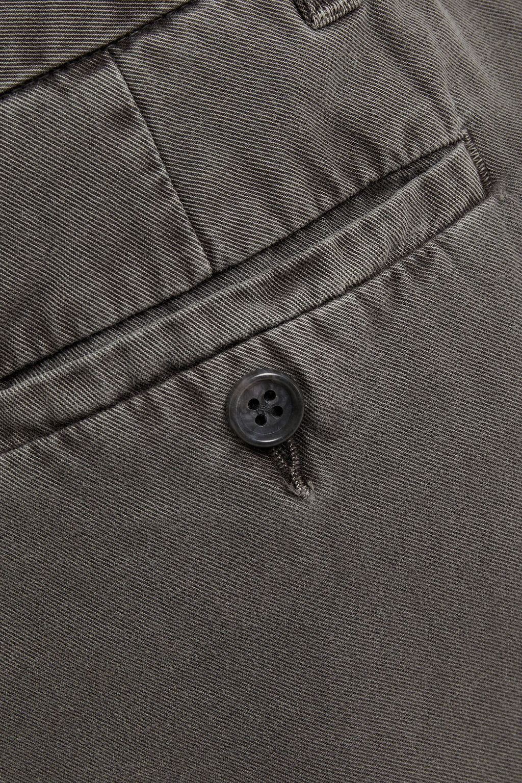 JAMES PERSE Cropped cotton and cashmere-blend twill straight-leg pants