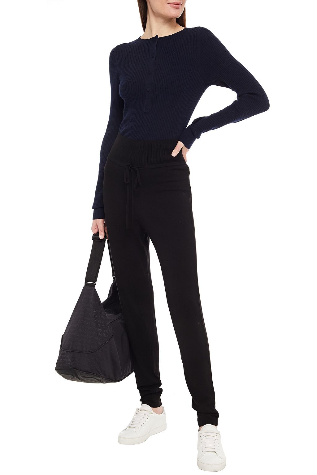 LIVE THE PROCESS Ribbed stretch-knit top