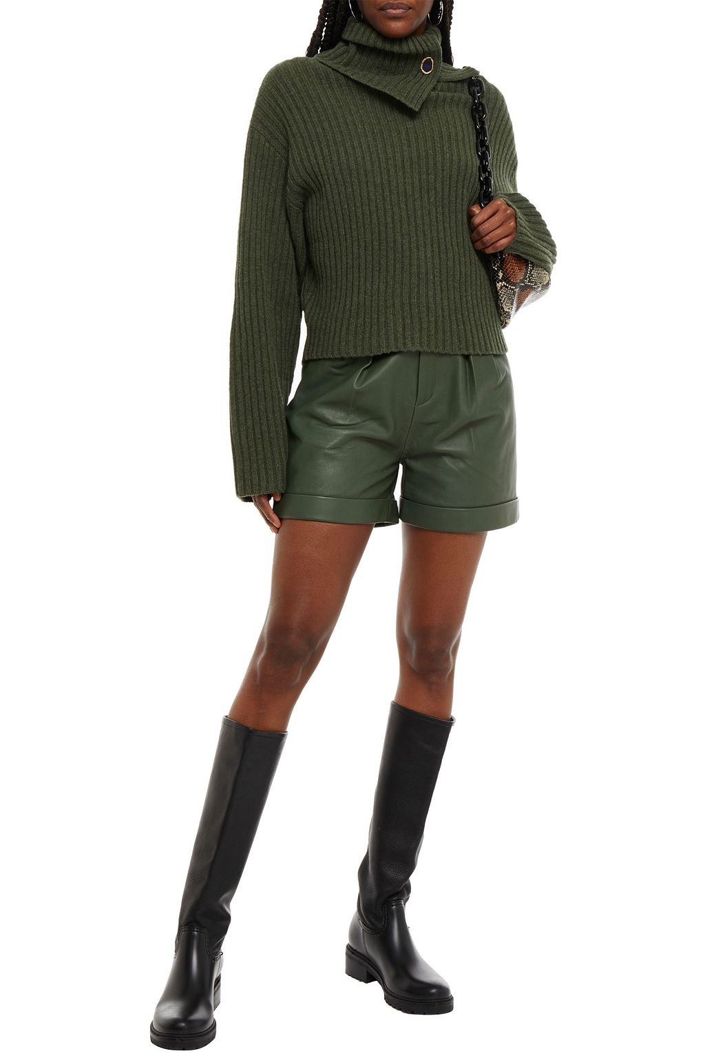 REMAIN BIRGER CHRISTENSEN Francine Rollkragenpullover aus gerippter Wolle