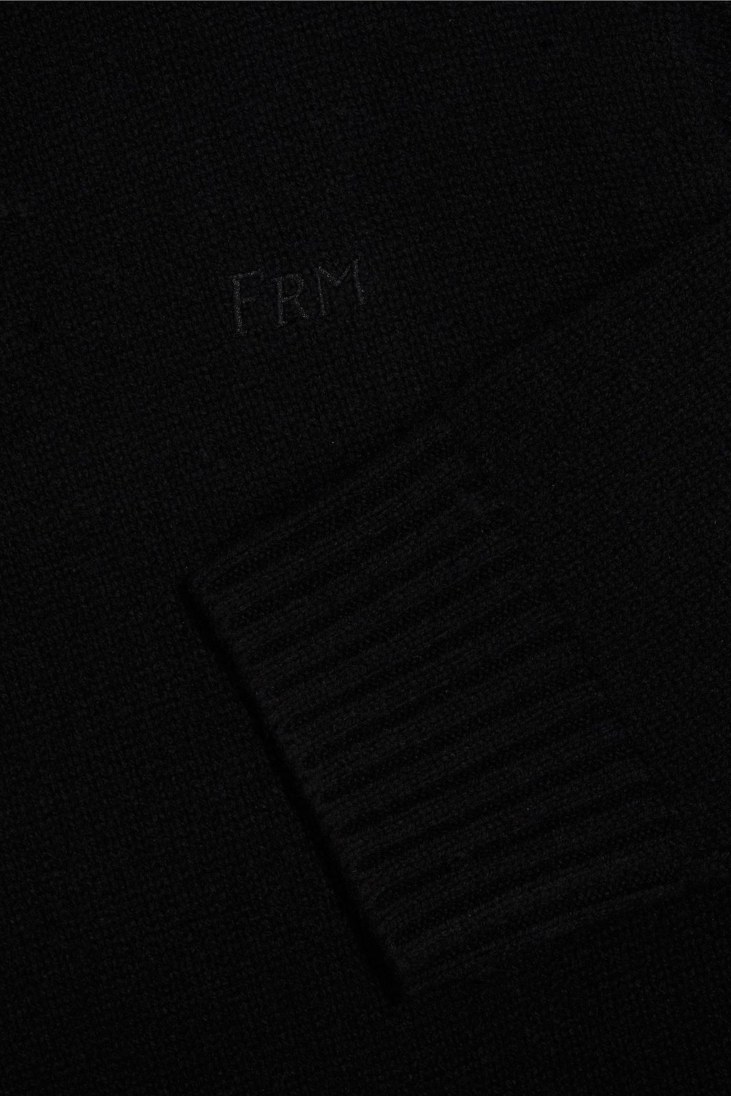 FRAME Logo-embroidered wool hoodie