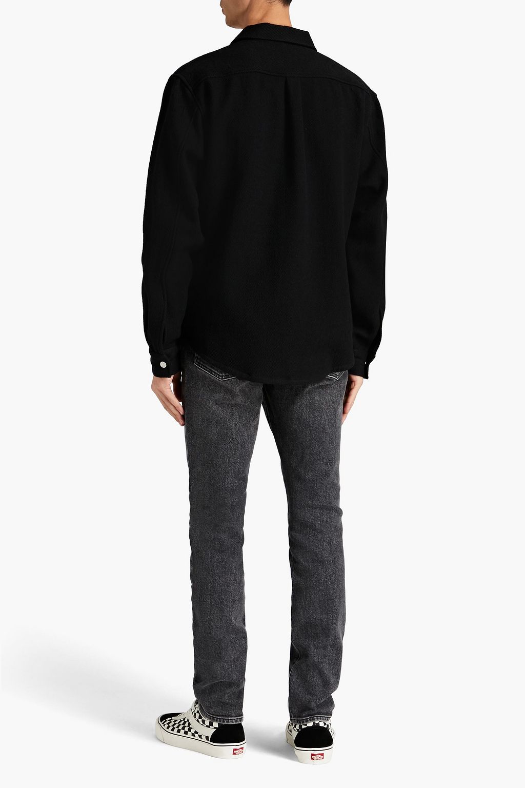FRAME Cotton and wool-blend twill overshirt