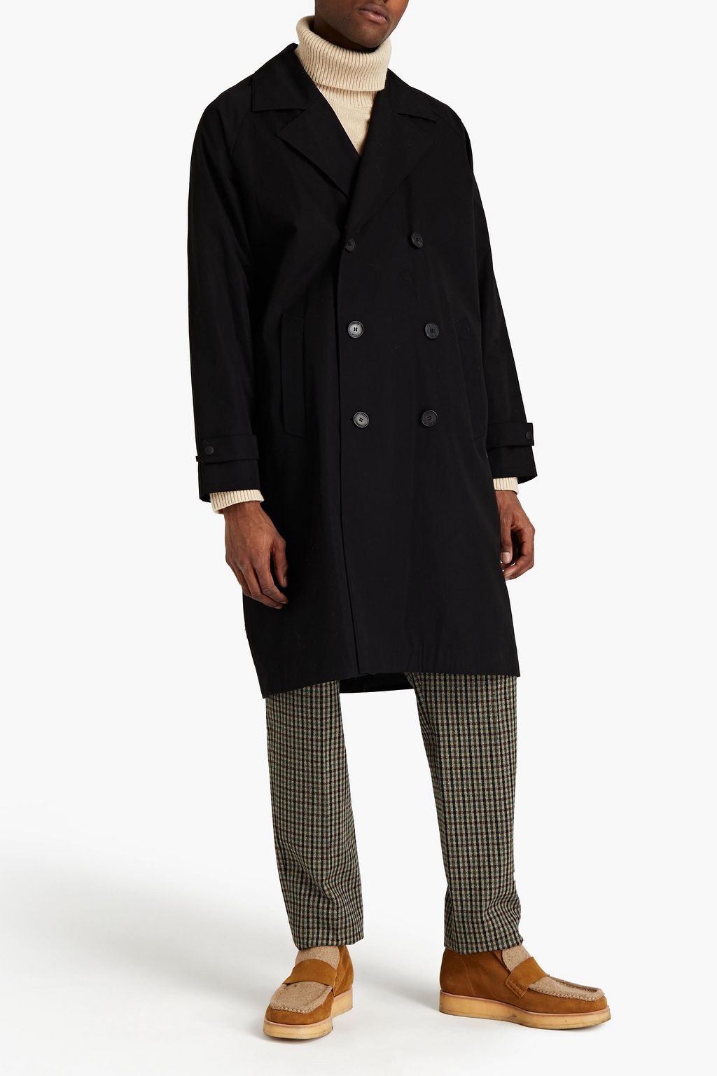 FRAME Double-breasted cotton-twill trench coat