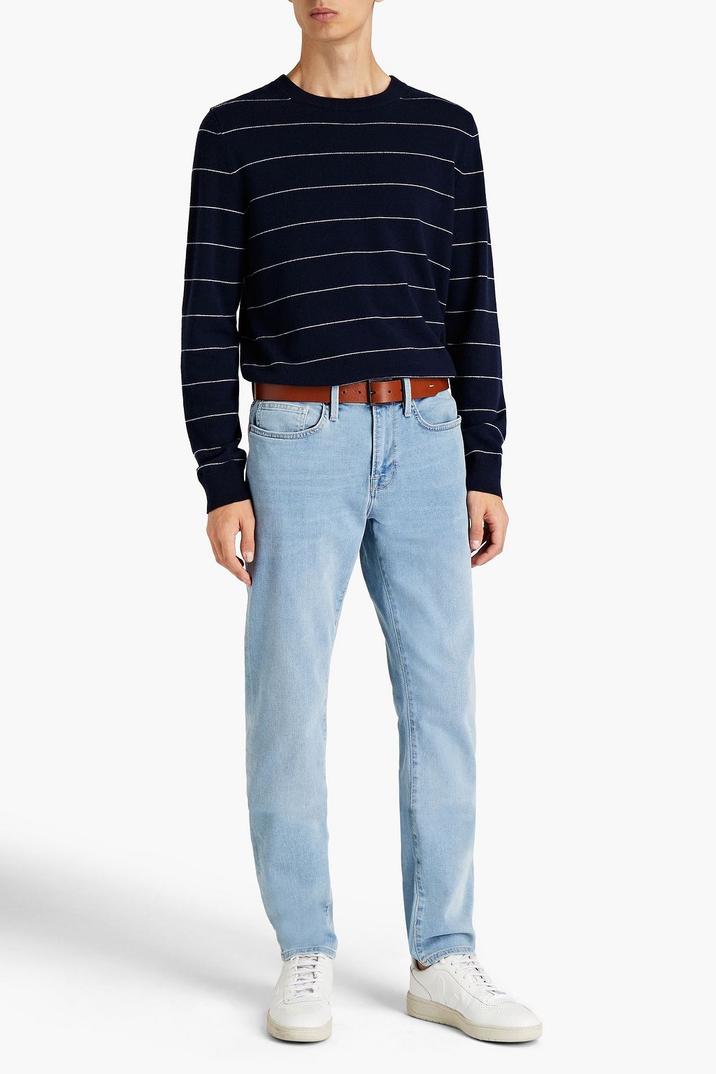 FRAME L'Homme slim-fit faded denim jeans