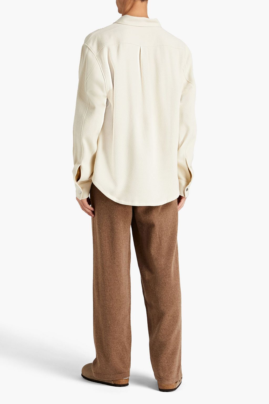 FRAME Cotton and wool-blend twill overshirt