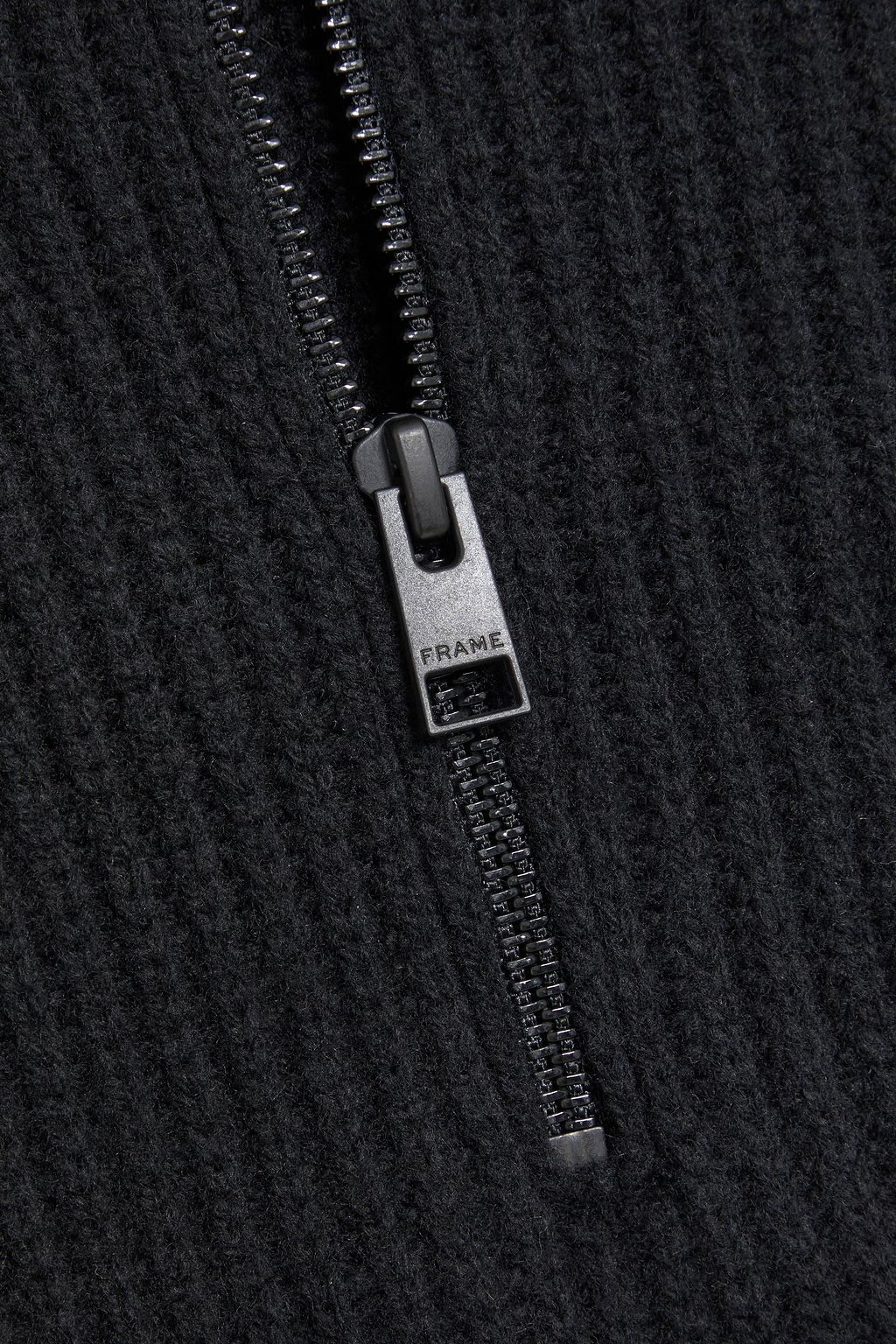 FRAME The Essential ribbed wool half-zip sweater