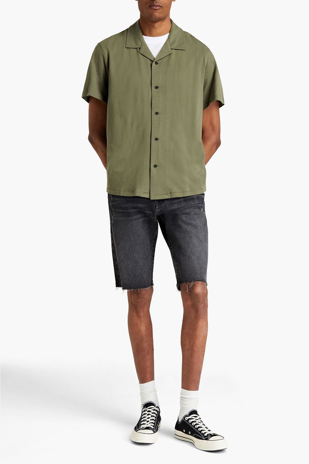 RAG & BONE Avery French cotton-terry shirt
