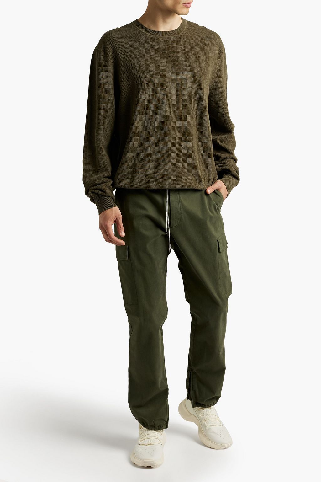 RAG & BONE Cotton and hemp-blend piqué sweater