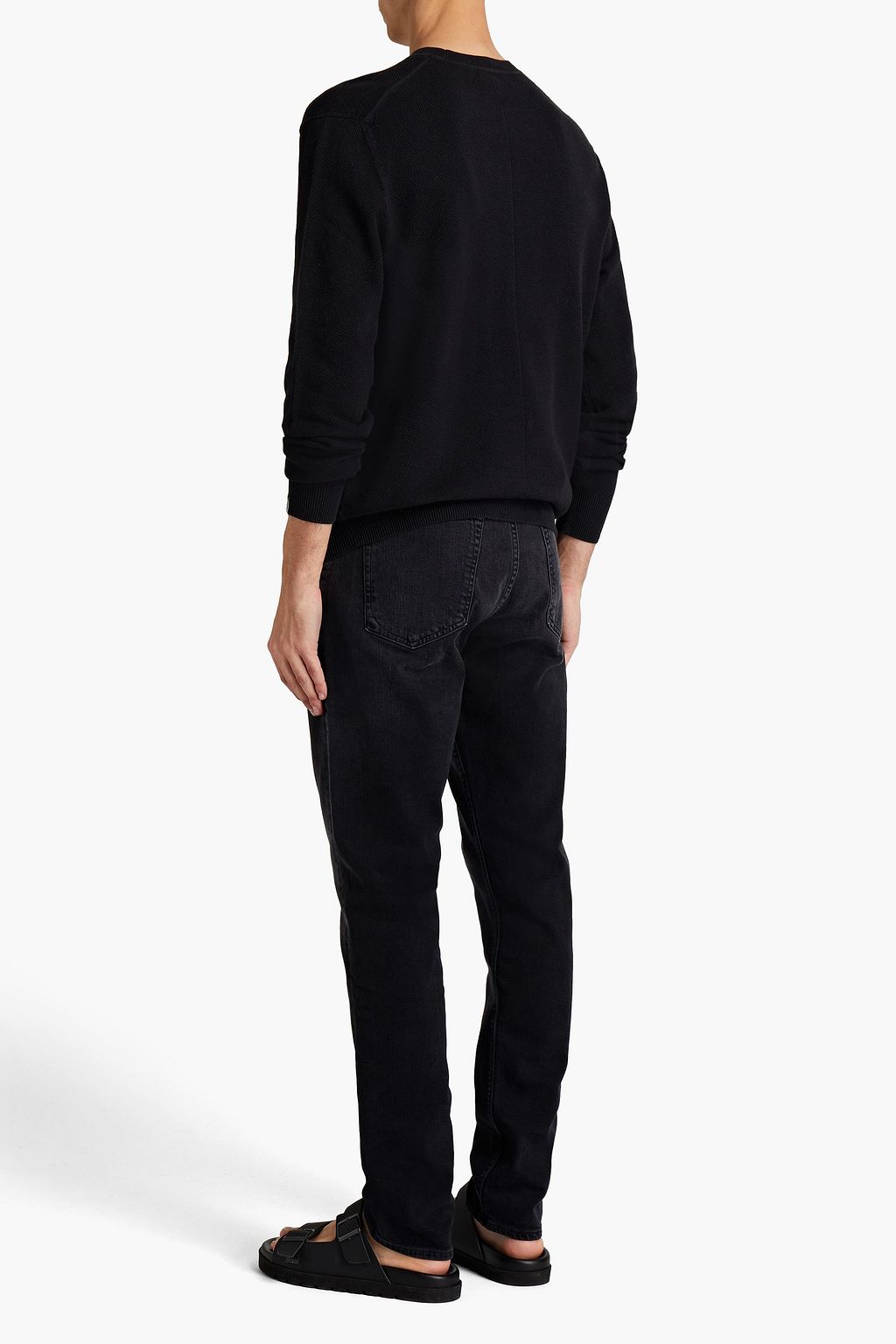 RAG & BONE Cotton and hemp-blend piqué sweater