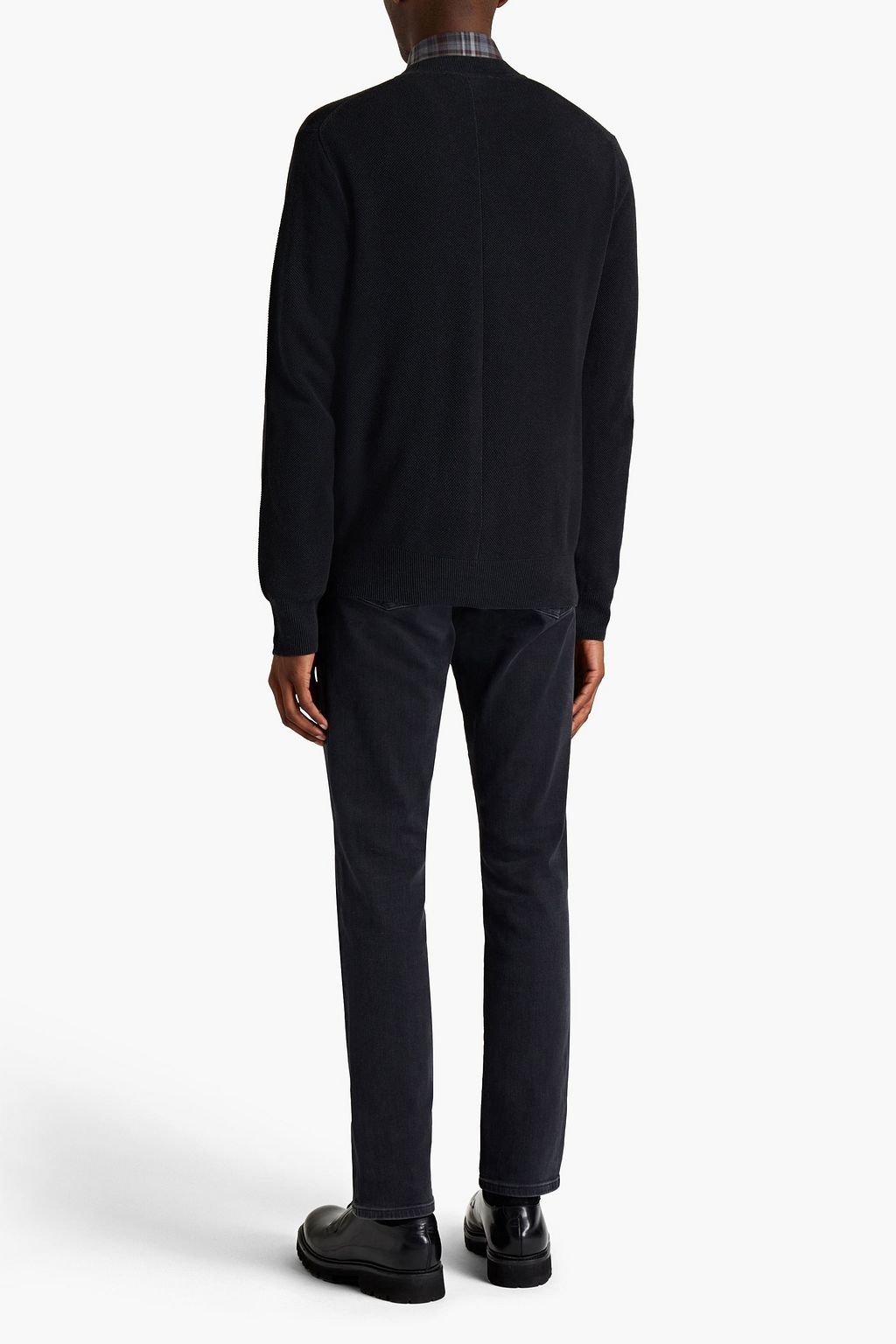 RAG & BONE Cotton and hemp-blend piqué cardigan