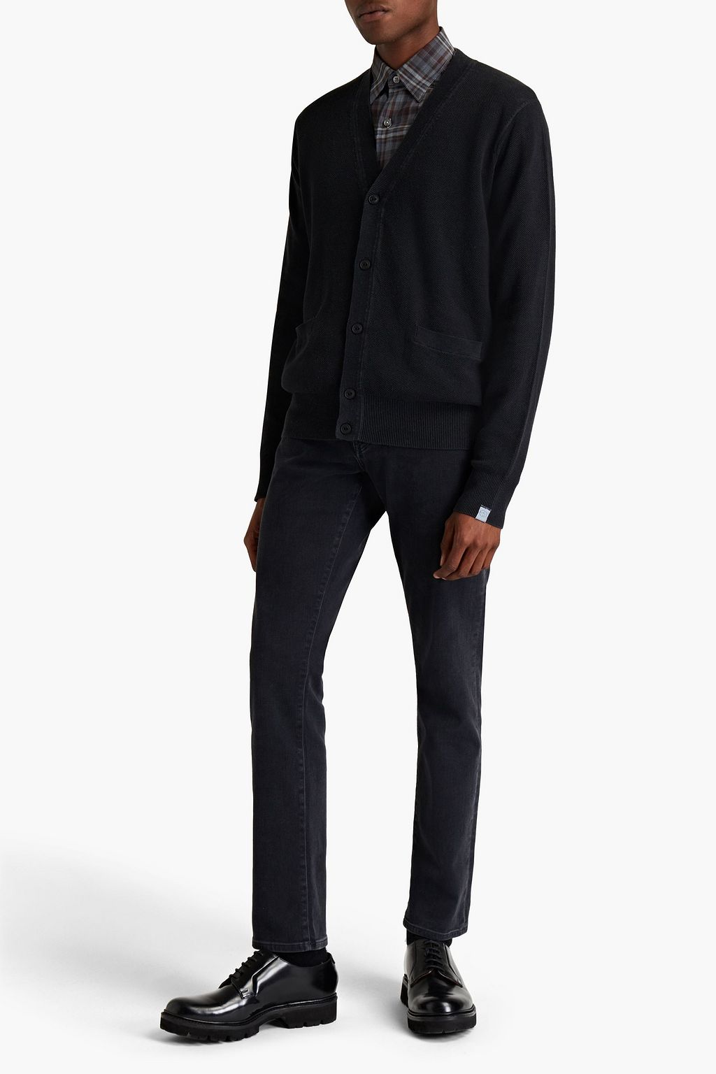 RAG & BONE Cotton and hemp-blend piqué cardigan