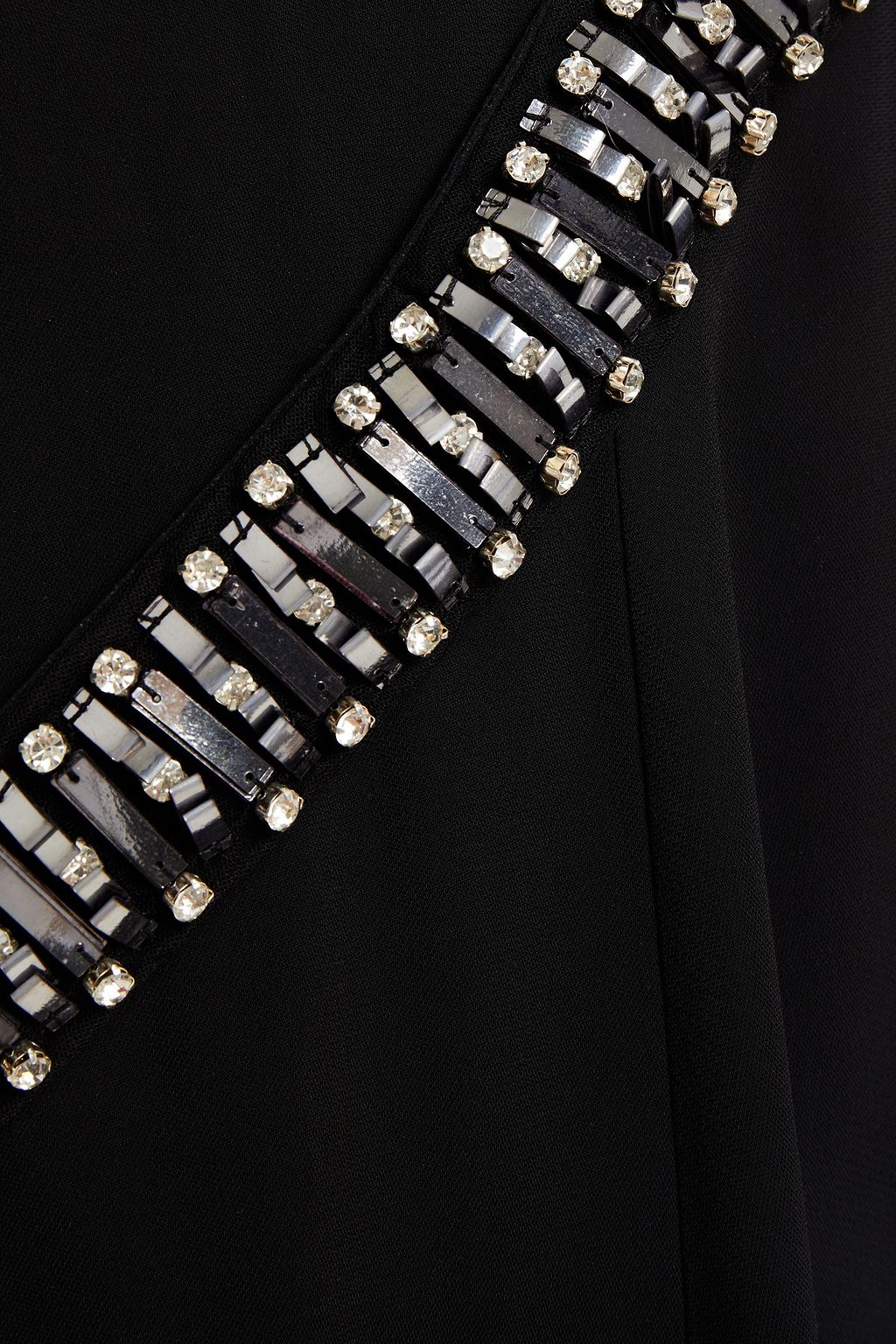 JUST CAVALLI One-shoulder embellished stretch-crepe dress