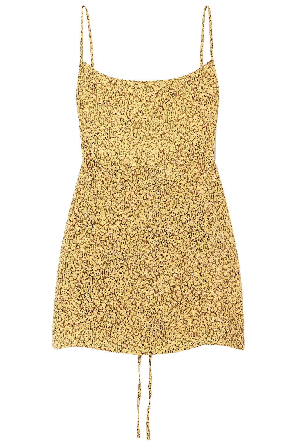 イエロー レオパードプリントキュプロ ミニワンピース The Outnet Anemone The Outnet