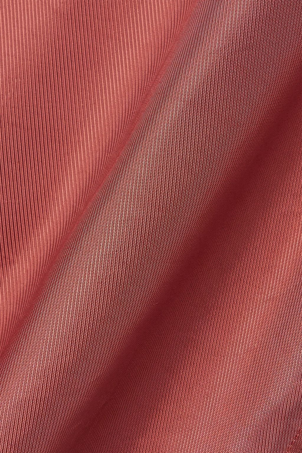 LEE MATHEWS Edie grosgrain-trimmed satin-twill top