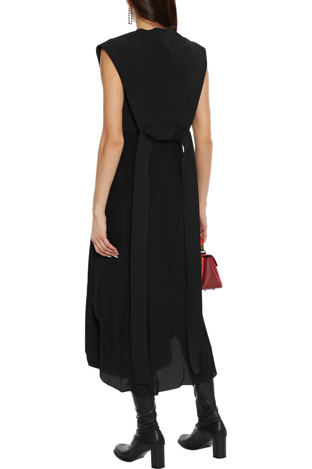 STELLA MCCARTNEY Midikleid aus Crêpe de Chine aus Seide mit Print